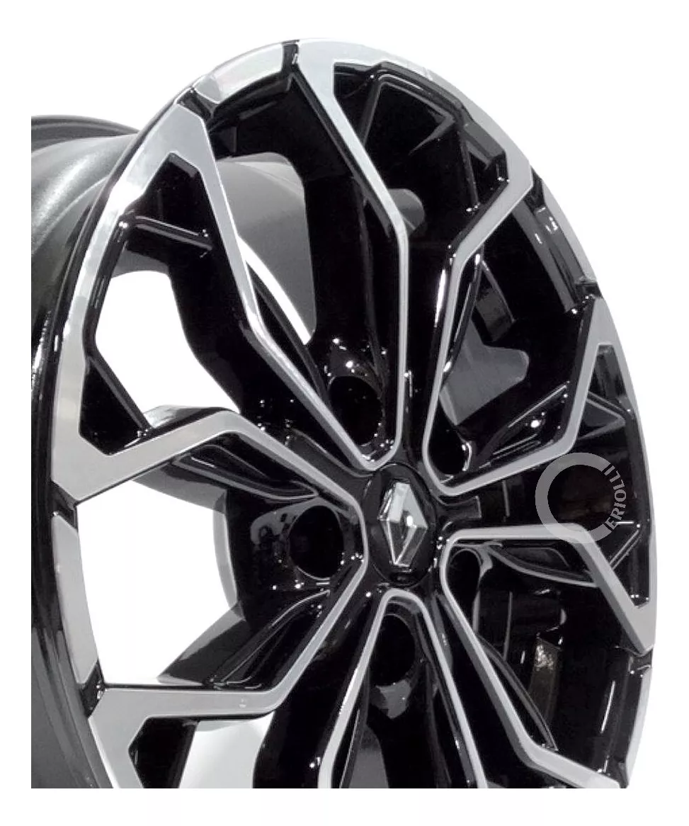 Jogo De Rodas Duster Ou Oroch 16 + Bicos Preto Diamantado - Imagem 6