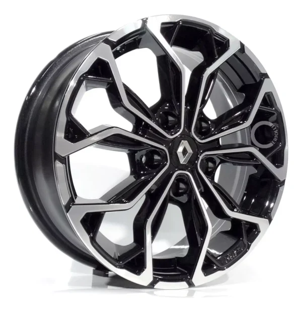 Jogo De Rodas Duster Ou Oroch 16 + Bicos Preto Diamantado